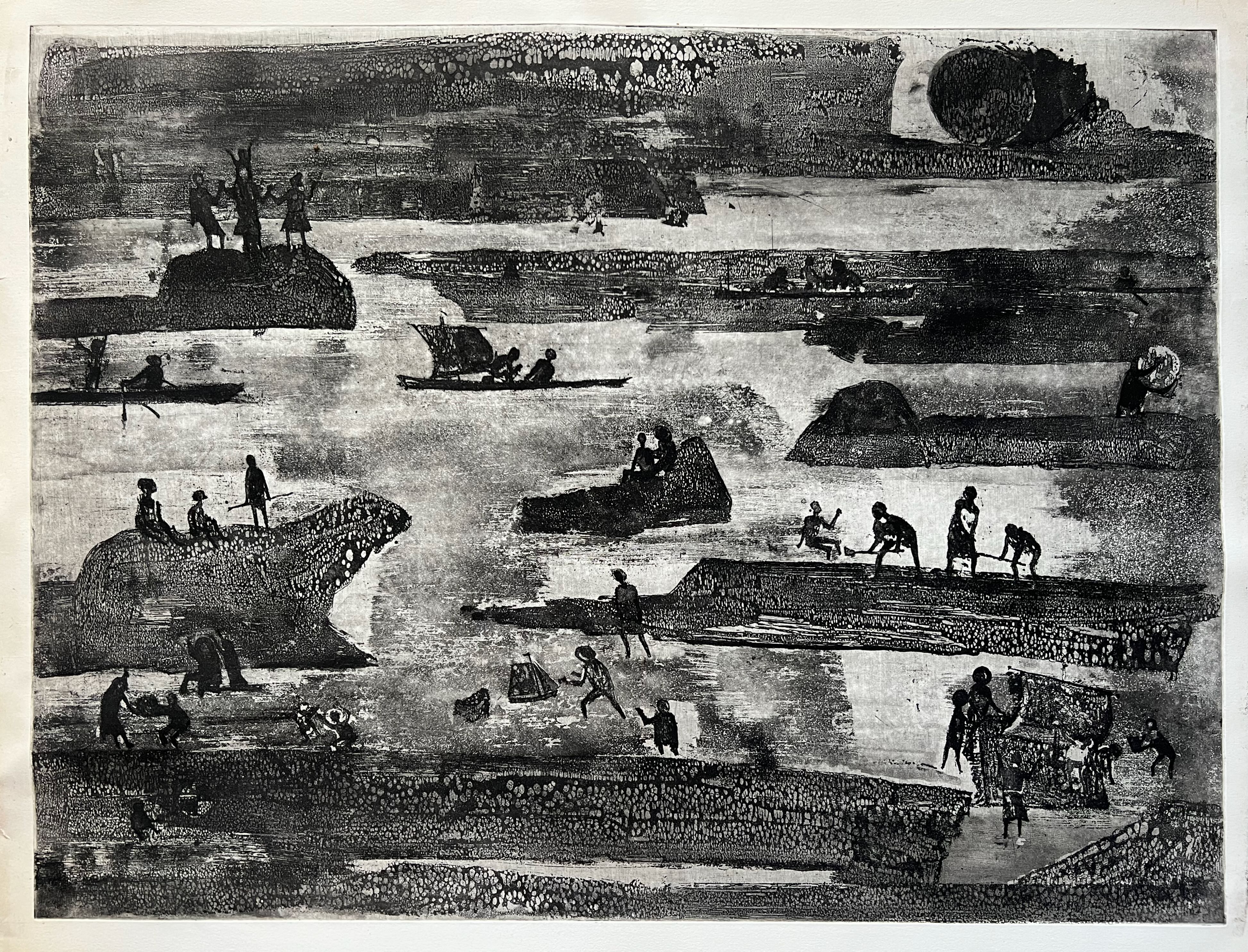 Grafiek, ets, Nico Bakker, vrij werk