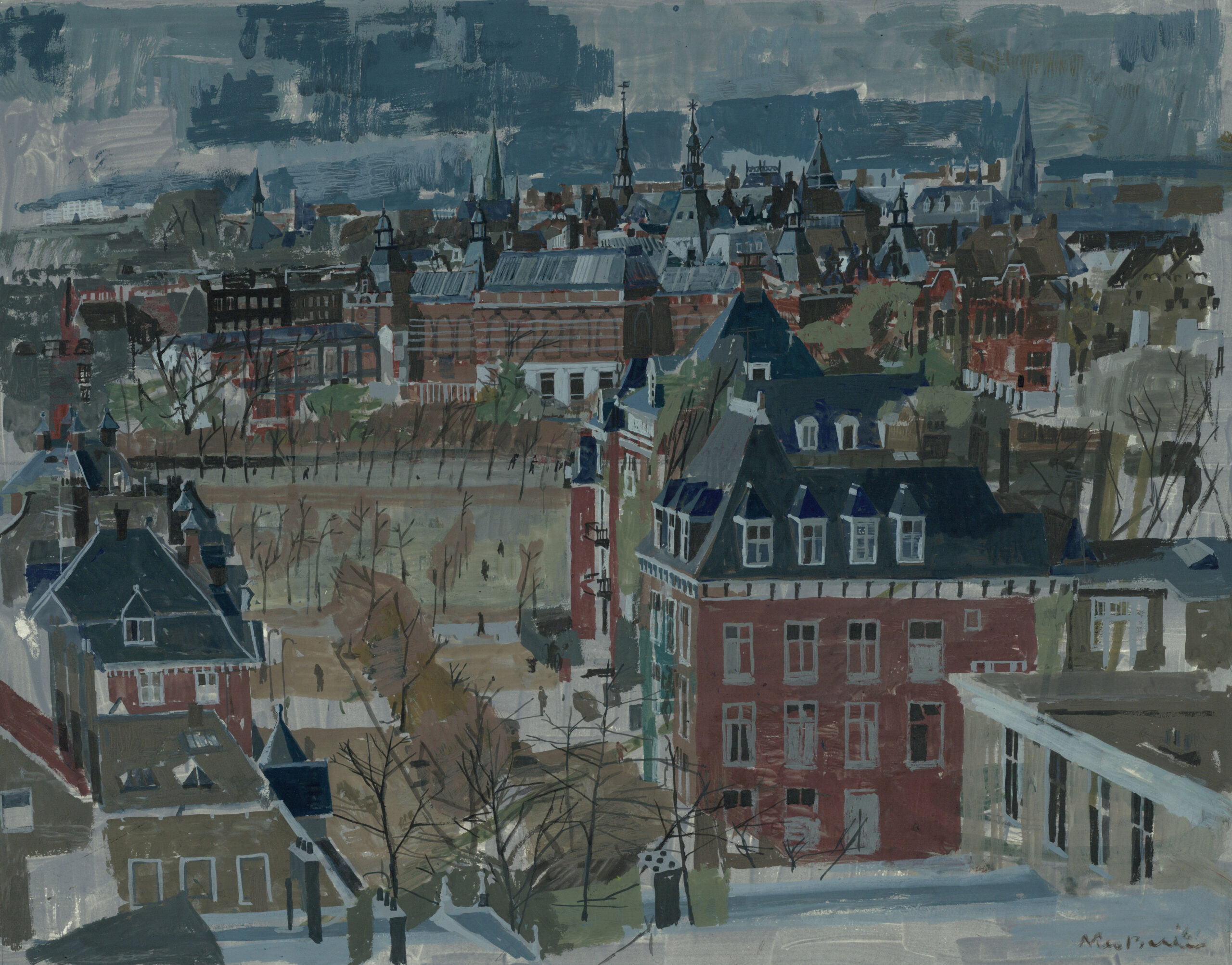 Museumplein Amsterdam Gouache